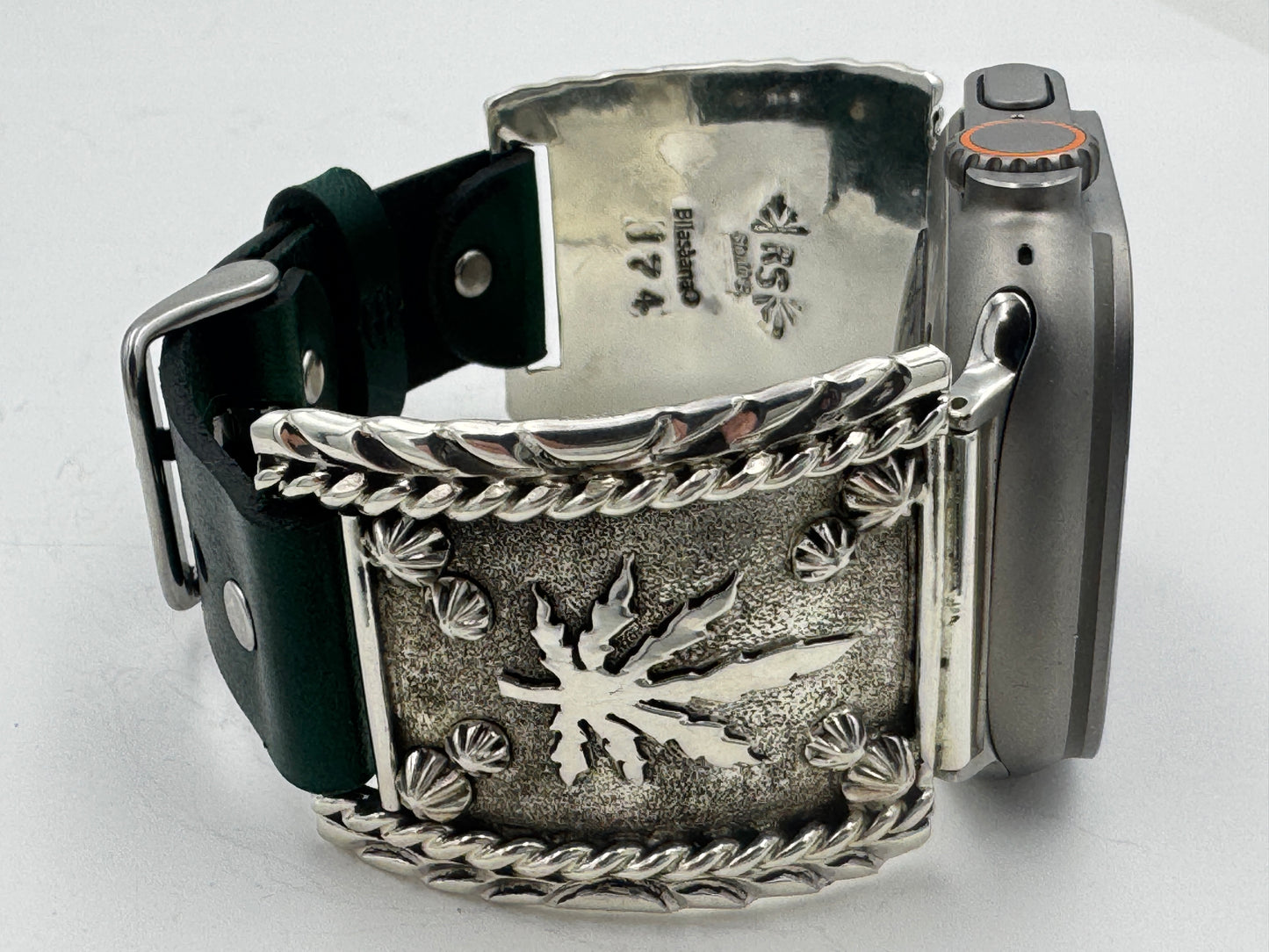 Ronnie Spencer 42/44/45/46/49mm Sterling Silver Cannabis Leaf Ultra #174