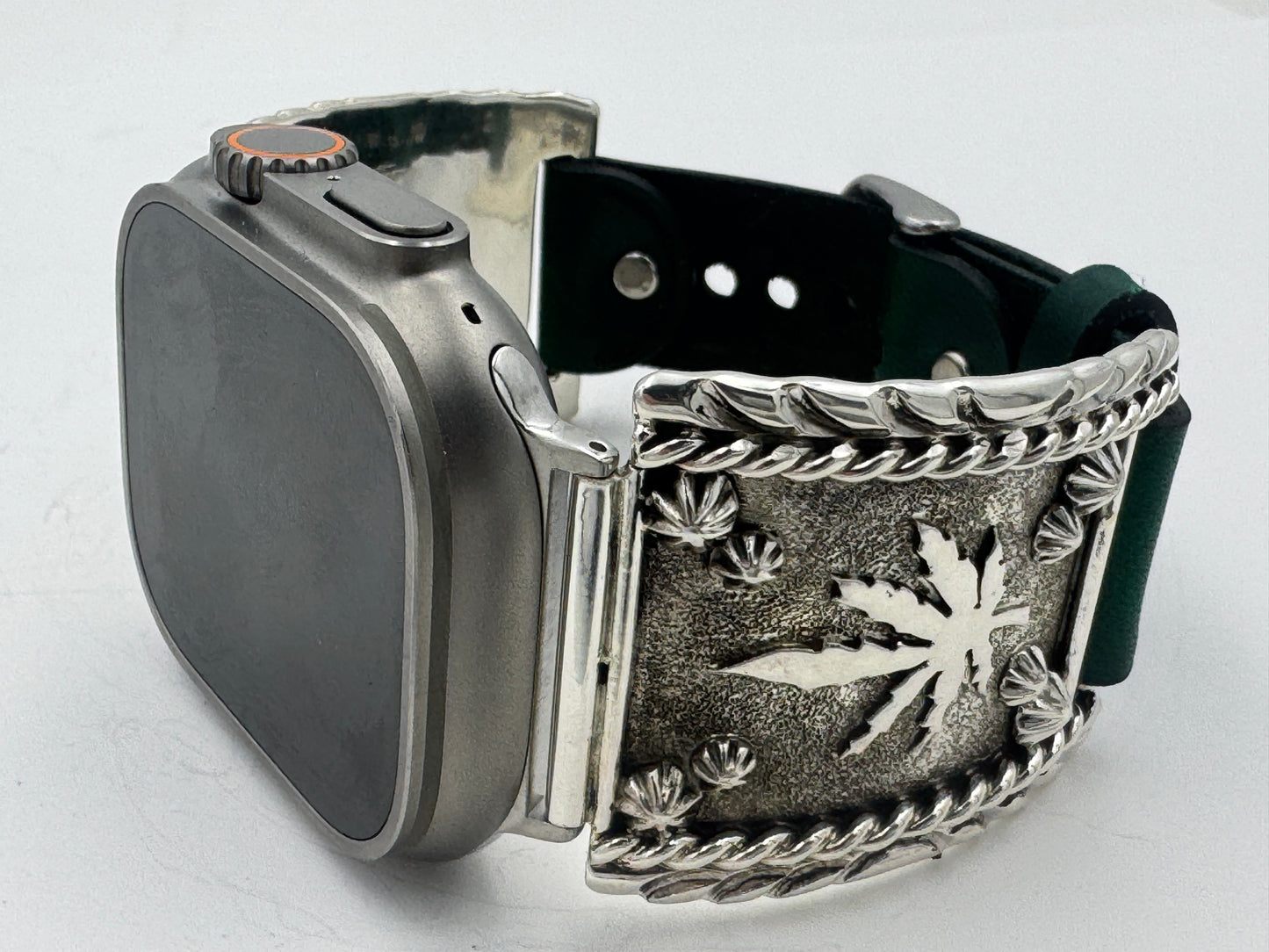 Ronnie Spencer 42/44/45/46/49mm Sterling Silver Cannabis Leaf Ultra #174