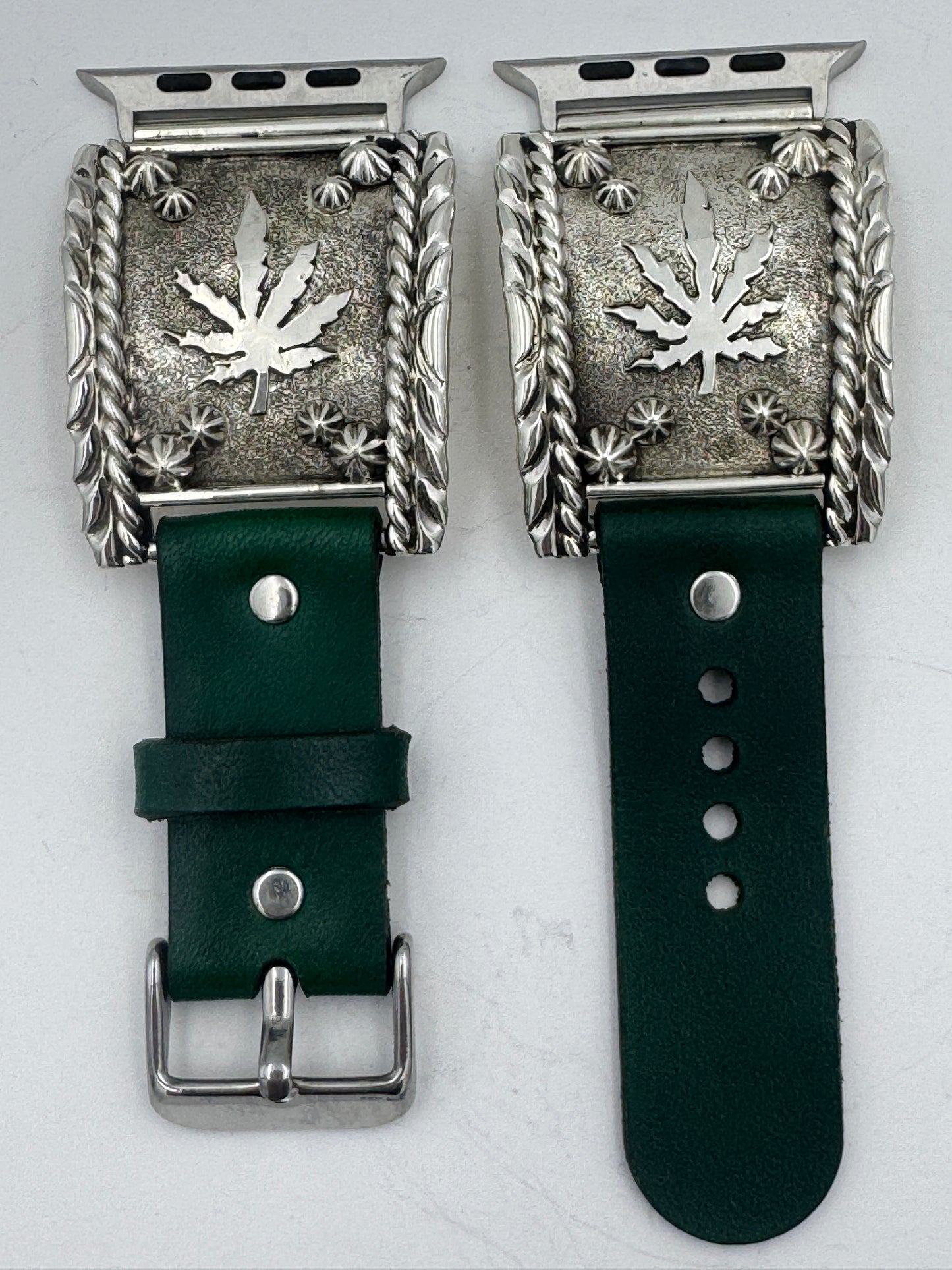 Ronnie Spencer 42/44/45/46/49mm Sterling Silver Cannabis Leaf Ultra #174