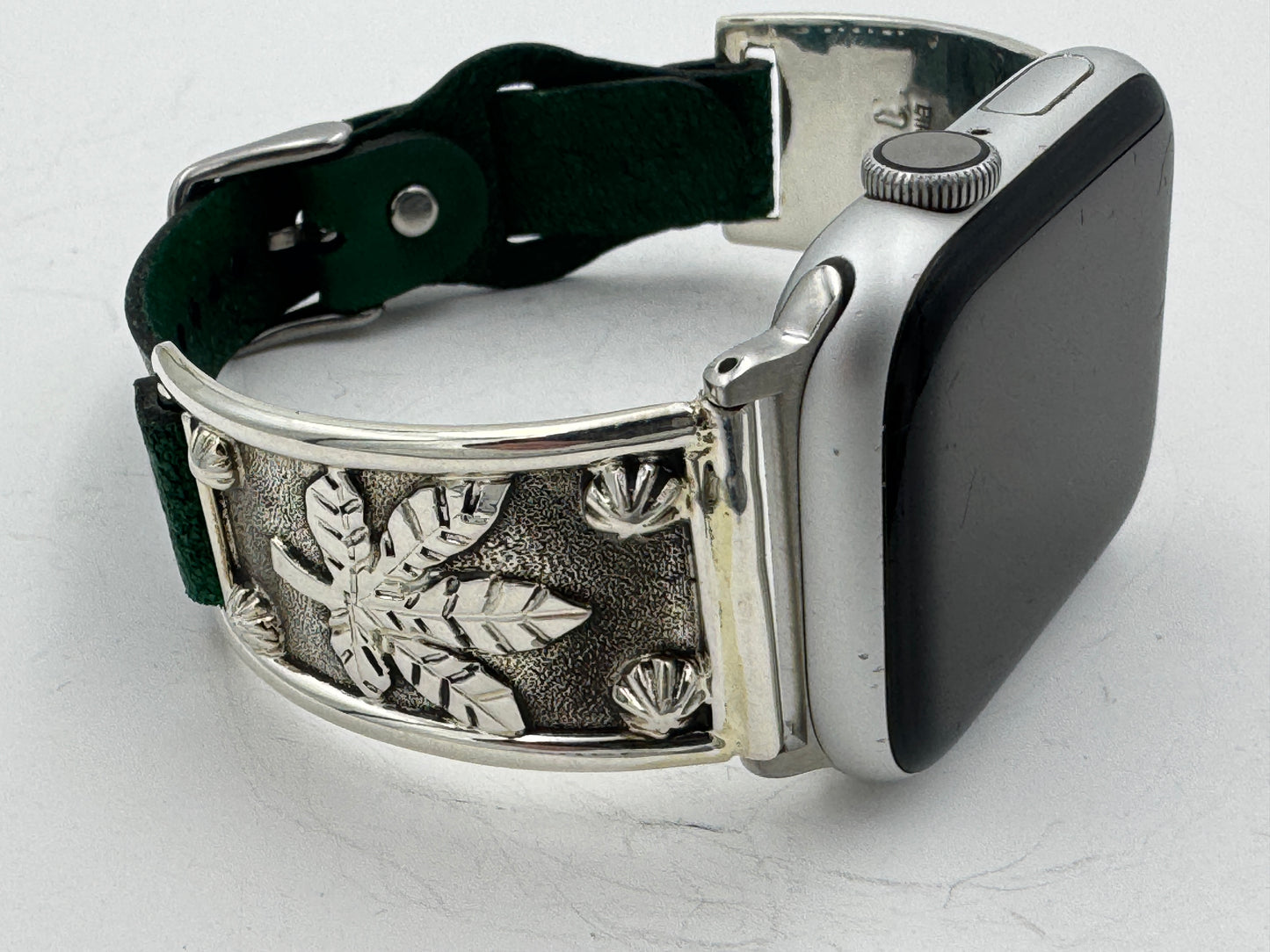 Ronnie Spencer 42/44/45mm Unisex Sterling Silver Cannabis Leaf #165