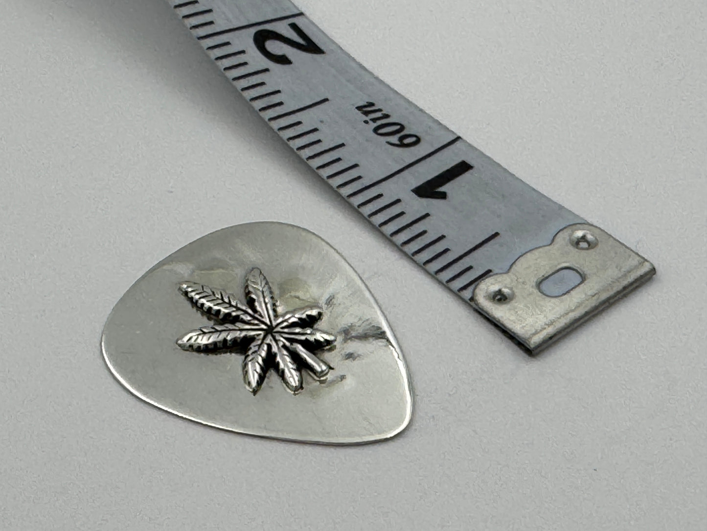 Ronnie Spencer Sterling Silver Cannabis Leaf Guitar Pick #5