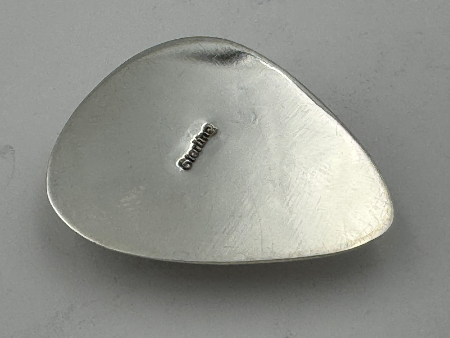 Ronnie Spencer Sterling Silver and Turquoise Guitar Pick #3