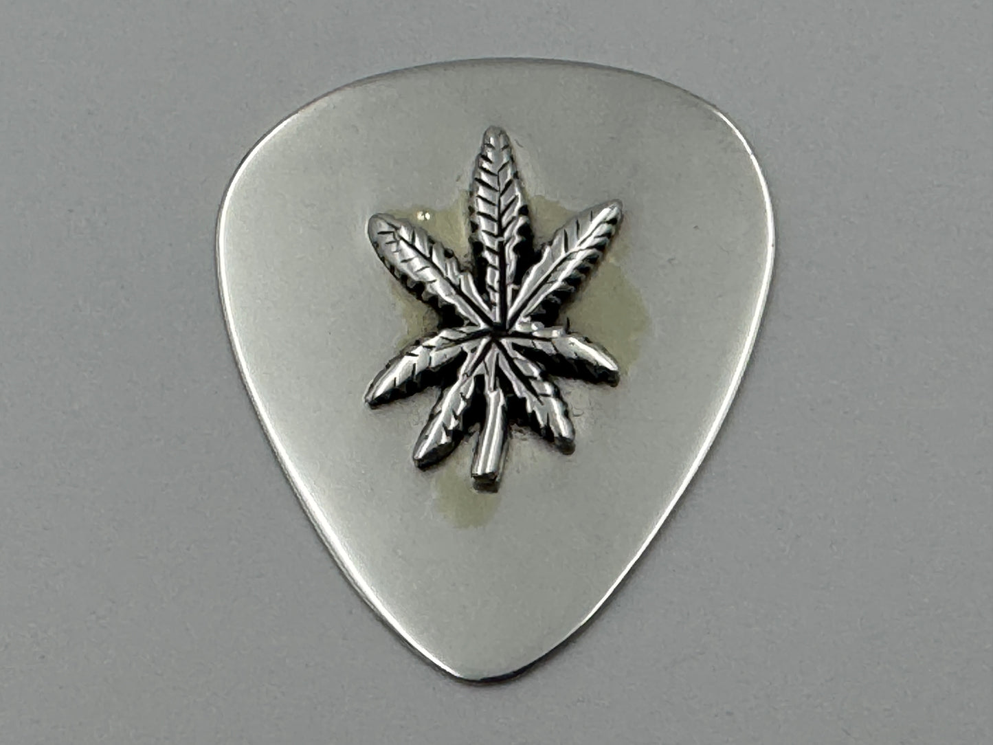 Ronnie Spencer Sterling Silver Cannabis Leaf Guitar Pick #7
