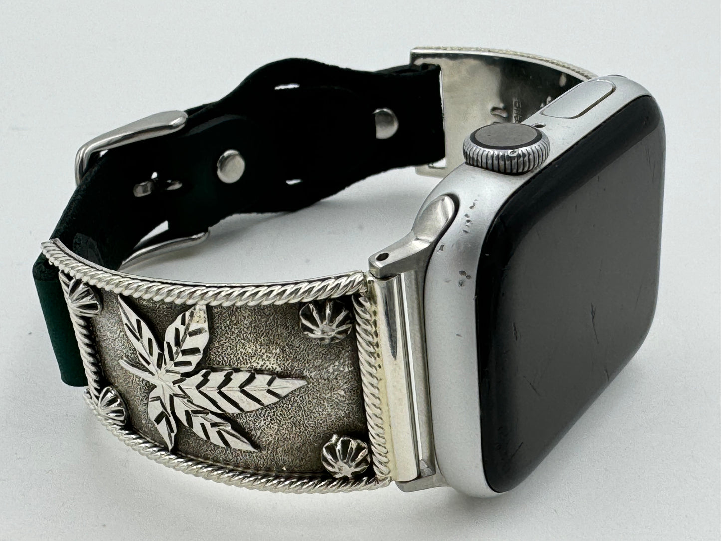 Ronnie Spencer 38/40/41mm Unisex Sterling Silver Cannabis Leaf #160